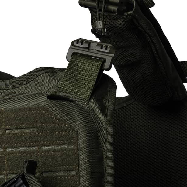 7 - Плитоноска Ares Gen.2 (Комплект 3 подсумки) С системой быстрого сброса, для бронеплит размером 25х30 см. Цвет Олива