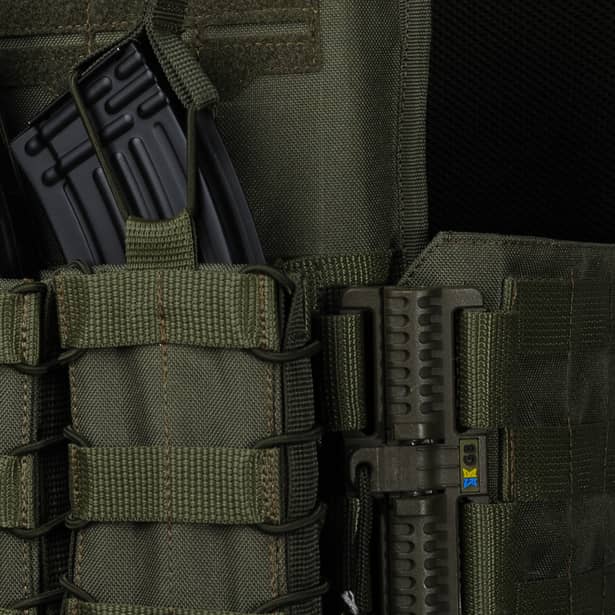 10 - Плитоноска Ares Gen.2 (Комплект 3 подсумки) С системой быстрого сброса, для бронеплит размером 25х30 см. Цвет Олива