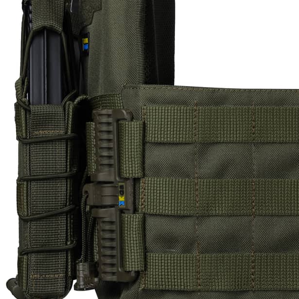 11 - Плитоноска Ares Gen.2 (Комплект 3 подсумки) С системой быстрого сброса, для бронеплит размером 25х30 см. Цвет Олива