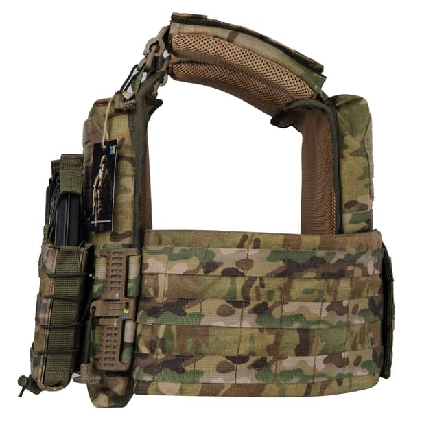 4 - Плитоноска Ares Gen.2 (Комплект 3 подсумки) С системой быстрого сброса, для бронеплит размером 25х30 см. Цвет Мультикам