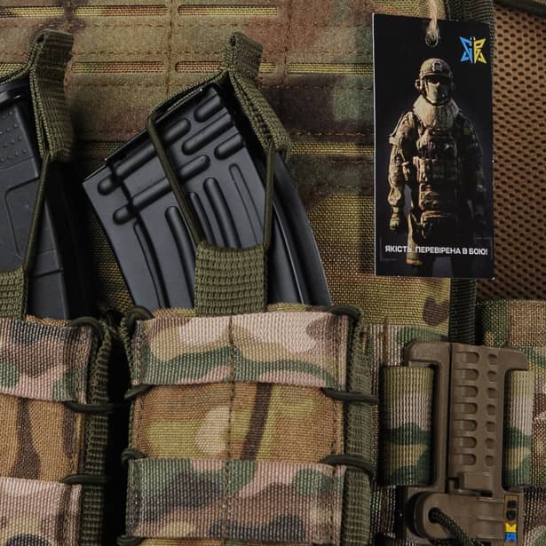 9 - Плитоноска Ares Gen.2 (Комплект 3 подсумки) С системой быстрого сброса, для бронеплит размером 25х30 см. Цвет Мультикам