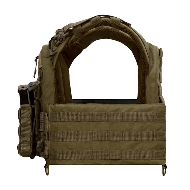 4 - Плитоноска Warmor Gen.3 Pro с системой быстрого сброса. (Комплект 3 подсумки) Molle. Цвет Олива