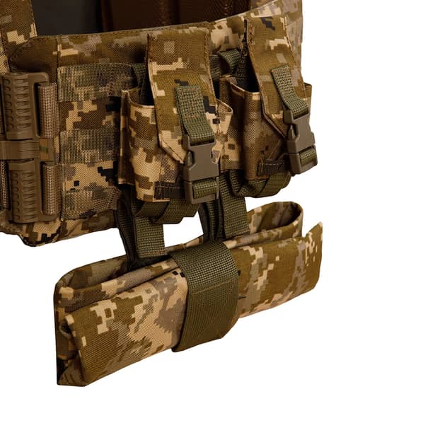 8 - Плитоноска Warmor Gen.3 Pro Max. Система швидкого скидання. (Комплект 7 підсумків). Колір Піксель ММ14