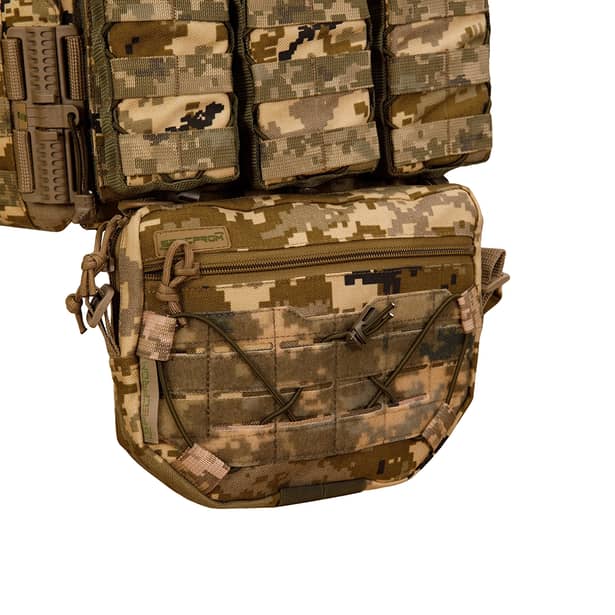 7 - Плитоноска Warmor Gen.3 Pro Max. Система швидкого скидання. (Комплект 7 підсумків). Колір Піксель ММ14