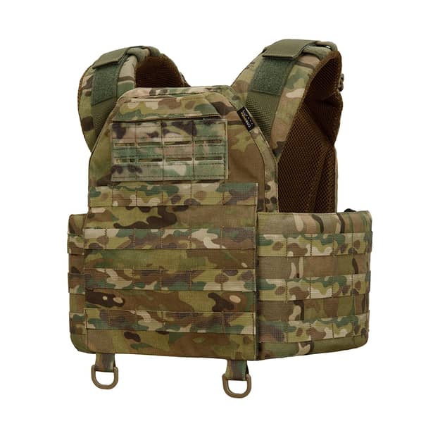 2 - Плитоноска Warmor Gen.3 Pro с системой быстрого сброса. (Комплект 3 подсумки) Molle. Цвет Мультикам