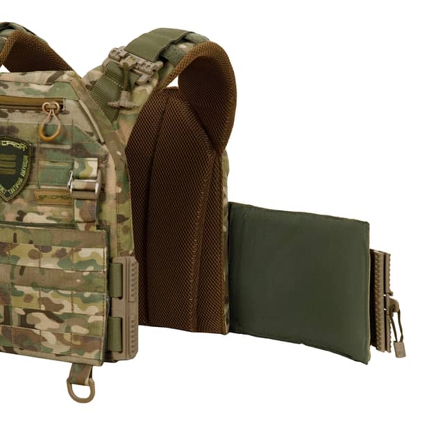 7 - Плитоноска Warmor Gen.3 Pro с системой быстрого сброса. (Комплект 3 подсумки) Molle. Цвет Мультикам