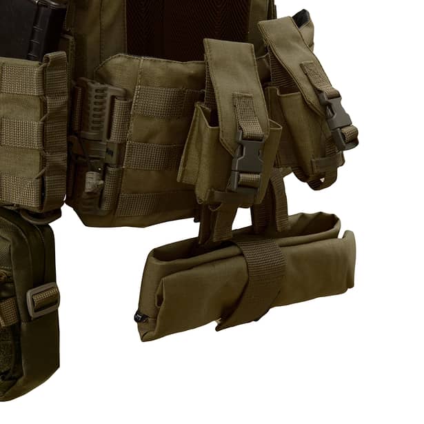 9 - Плитоноска Warmor Gen.3 Pro Max. Система быстрого сброса. (Комплект 7 подсумков). Цвет Олива