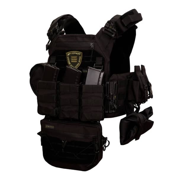 1 - Плитоноска Warmor Gen.3 Pro Max. Система быстрого сброса. (Комплект 7 подсумков). Цвет Черный