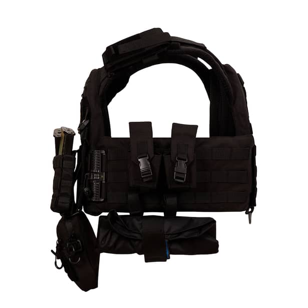 7 - Плитоноска Warmor Gen.3 Pro Max. Система быстрого сброса. (Комплект 7 подсумков). Цвет Черный