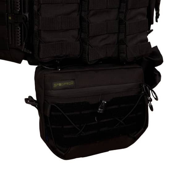 9 - Плитоноска Warmor Gen.3 Pro Max. Система быстрого сброса. (Комплект 7 подсумков). Цвет Черный