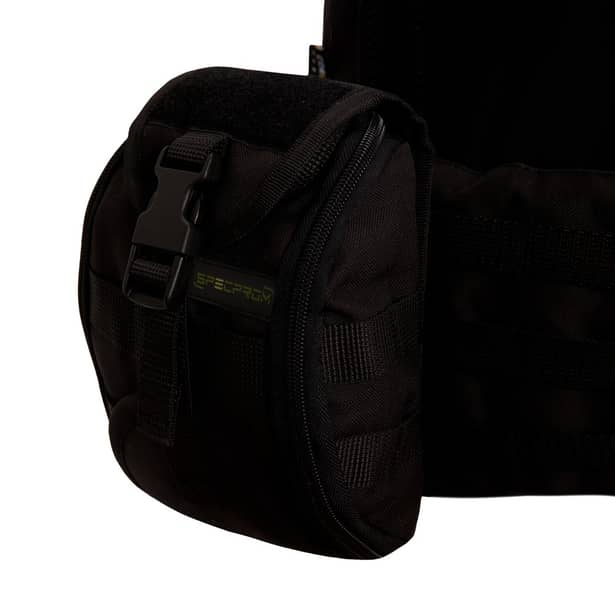 12 - Плитоноска Warmor Gen.3 Pro Max. Система быстрого сброса. (Комплект 7 подсумков). Цвет Черный