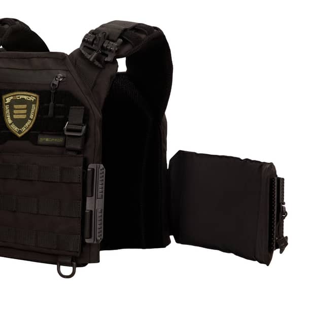 3 - Плитоноска Warmor Gen.3 Pro с системой быстрого сброса. (Комплект 3 подсумки) Molle. Цвет Черный