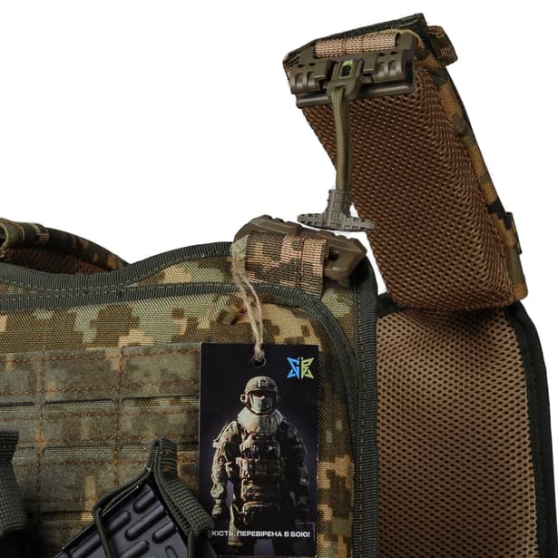 9 - Плитоноска Ares Gen.2 (Комплект 3 подсумки) С системой быстрого сброса, для бронеплит размером 25х30 см. Цвет Пиксель ММ14