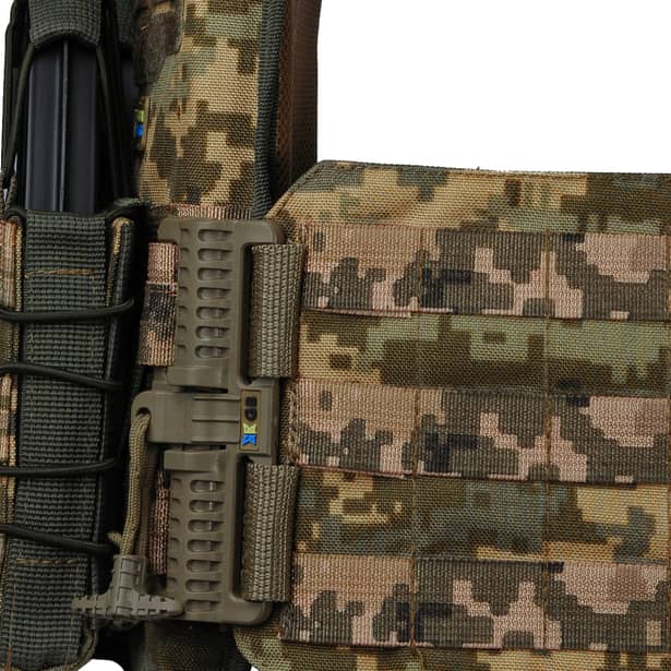 11 - Плитоноска Ares Gen.2 (Комплект 3 подсумки) С системой быстрого сброса, для бронеплит размером 25х30 см. Цвет Пиксель ММ14