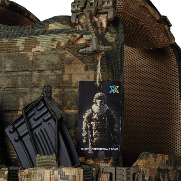 12 - Плитоноска Ares Gen.2 (Комплект 3 подсумки) С системой быстрого сброса, для бронеплит размером 25х30 см. Цвет Пиксель ММ14