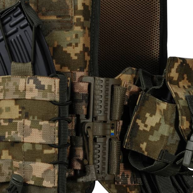7 - Плитоноска Ares Gen.2. (Комплект 7 подсумков) с системой быстрого сброса. Molle. Цвет Пиксель