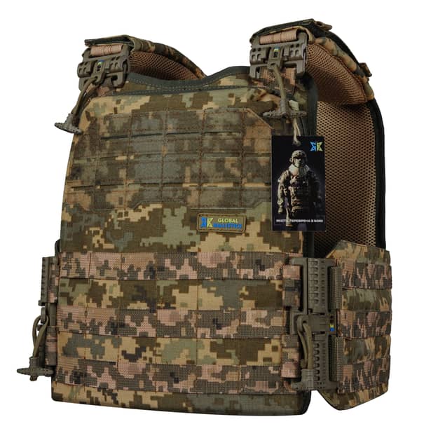 1 - Плитоноска Ares Gen.2 З системою швидкого скидання, для бронеплит розміром 25х30 см. Колір Піксель