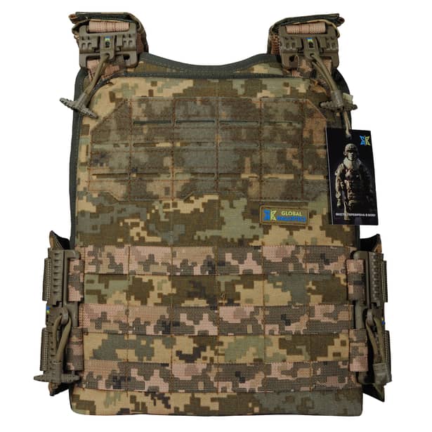 2 - Плитоноска Ares Gen.2 З системою швидкого скидання, для бронеплит розміром 25х30 см. Колір Піксель