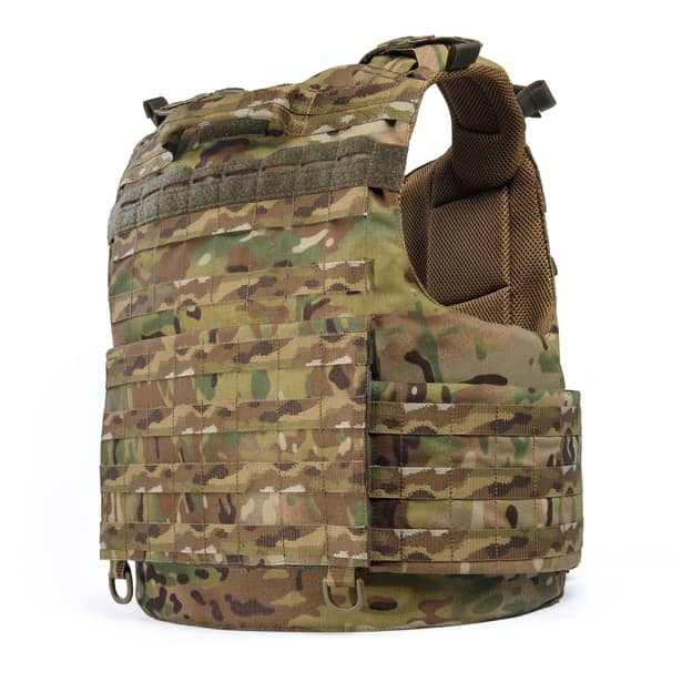 2 - Плитоноска Warmor Gen.4 (Комплект 4 підсумки) з системою швидкого скидання. Molle. Колір Мультикам