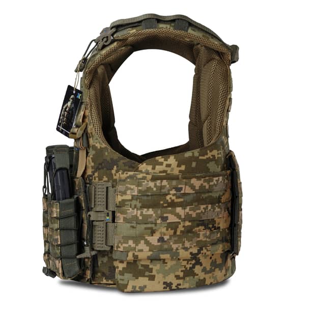 3 - Плитоноска Warmor Gen.4 (Комплект 4 подсумки) с системой быстрого сброса. Molle. Цвет Пиксель