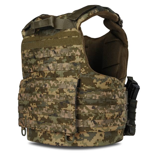 4 - Плитоноска Warmor Gen.4 (Комплект 4 подсумки) с системой быстрого сброса. Molle. Цвет Пиксель