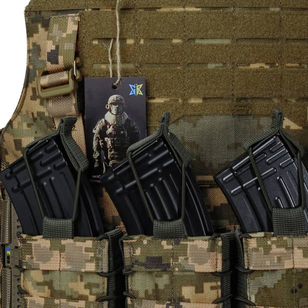 7 - Плитоноска Warmor Gen.4 (Комплект 4 подсумки) с системой быстрого сброса. Molle. Цвет Пиксель