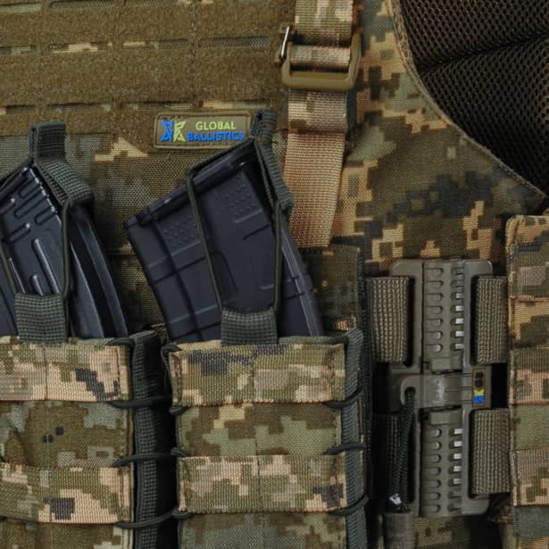 8 - Плитоноска Warmor Gen.4 (Комплект 4 подсумки) с системой быстрого сброса. Molle. Цвет Пиксель