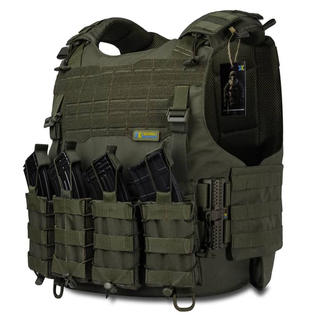 1 - Плитоноска Warmor Gen.4 (Комплект 4 подсумки) с системой быстрого сброса. Molle. Цвет Олива.