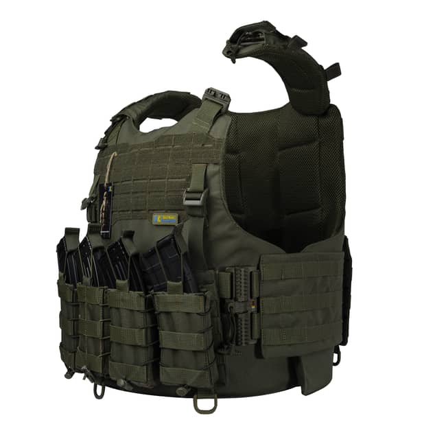 3 - Плитоноска Warmor Gen.4 (Комплект 4 подсумки) с системой быстрого сброса. Molle. Цвет Олива.