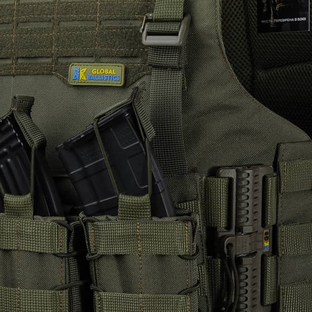 9 - Плитоноска Warmor Gen.4 (Комплект 4 подсумки) с системой быстрого сброса. Molle. Цвет Олива.