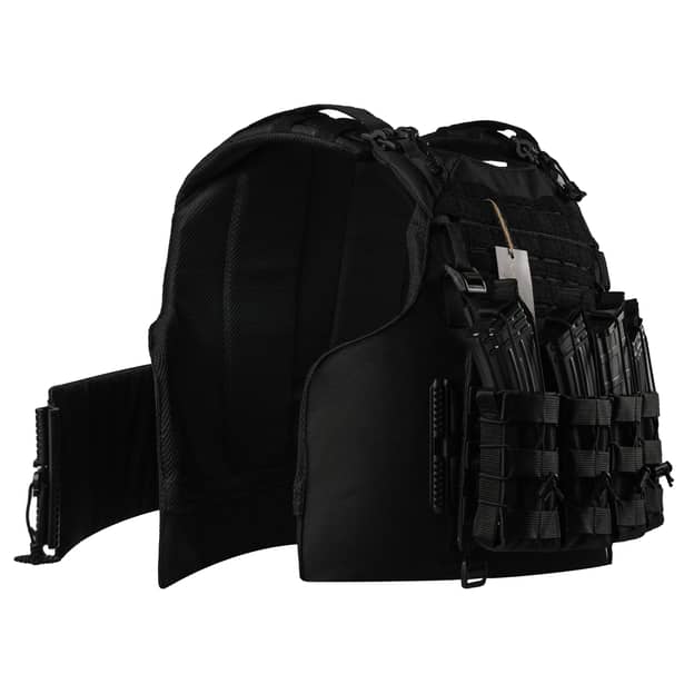 5 - Плитоноска Warmor Gen.4 (Комплект 4 подсумки) с системой быстрого сброса. Molle. Цвет Черная