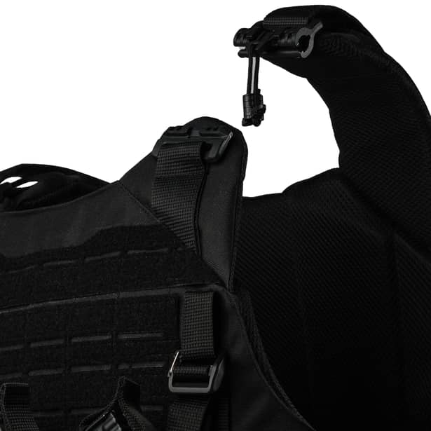 7 - Плитоноска Warmor Gen.4 (Комплект 4 подсумки) с системой быстрого сброса. Molle. Цвет Черная