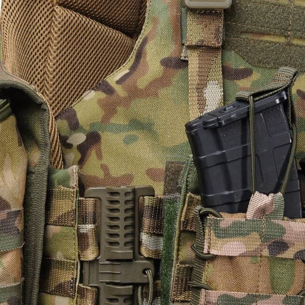 7 - Плитоноска Warmor Gen.4 Max. Система быстрого сброса. (Комплект 9 подсумков). Цвет Мультикам