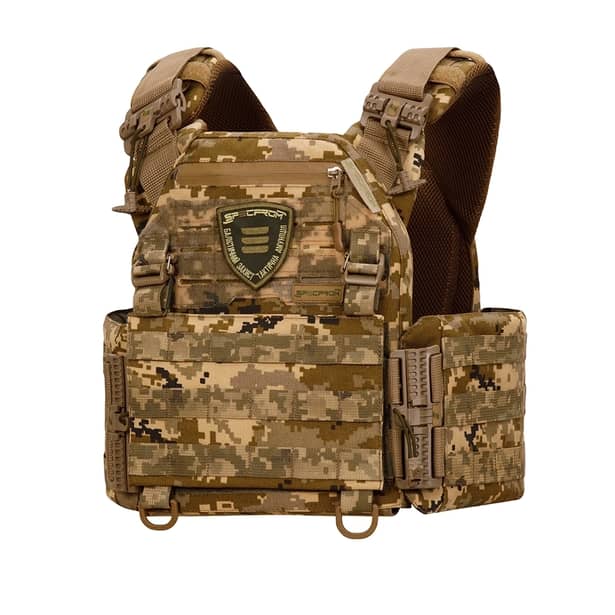 1 - Плитоноска Warmor Gen.3 Pro з системою швидкого скидання. Molle. Колір Піксель