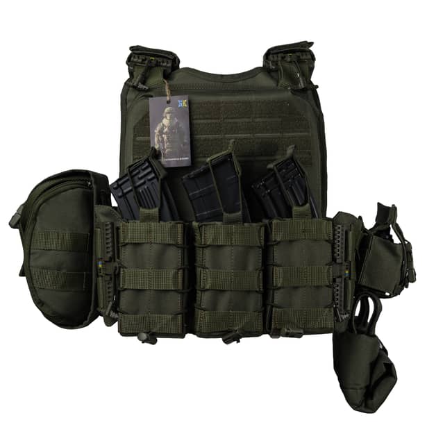 2 - Плитоноска Ares Gen.2. (Комплект 7 подсумков) с системой быстрого сброса. Molle. Цвет Олива