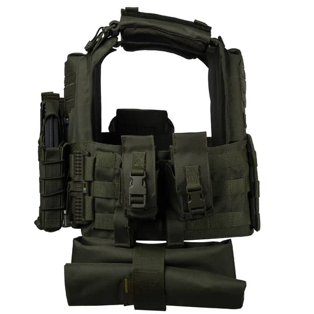 4 - Плитоноска Ares Gen.2. (Комплект 7 подсумков) с системой быстрого сброса. Molle. Цвет Олива