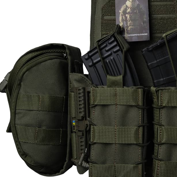 6 - Плитоноска Ares Gen.2. (Комплект 7 подсумков) с системой быстрого сброса. Molle. Цвет Олива