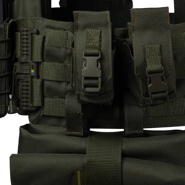 7 - Плитоноска Ares Gen.2. (Комплект 7 подсумков) с системой быстрого сброса. Molle. Цвет Олива