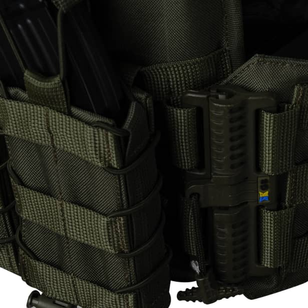 9 - Плитоноска Ares Gen.2. (Комплект 7 подсумков) с системой быстрого сброса. Molle. Цвет Олива