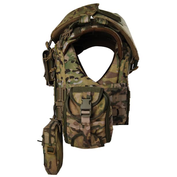 2 - Плитоноска женская Warmor gen.3 FL MAX (for Ladies). С максимальным набором подсумков и защитой шеи 1 класс ДСТУ. Мультикам.