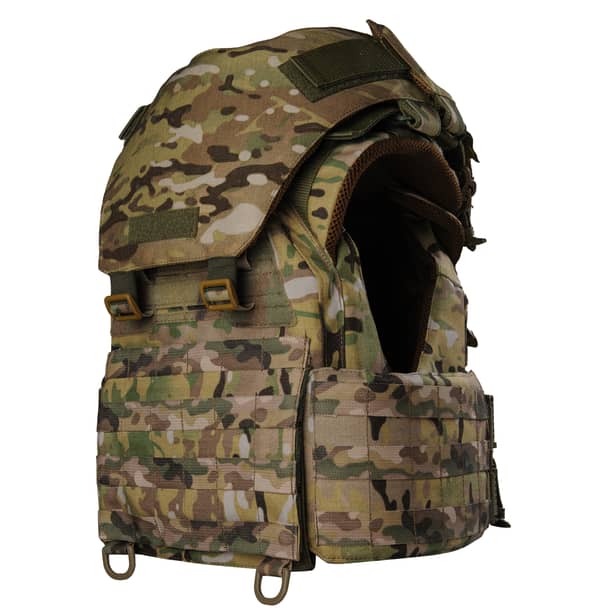 5 - Плитоноска женская Warmor gen.3 FL MAX (for Ladies). С максимальным набором подсумков и защитой шеи 1 класс ДСТУ. Мультикам.