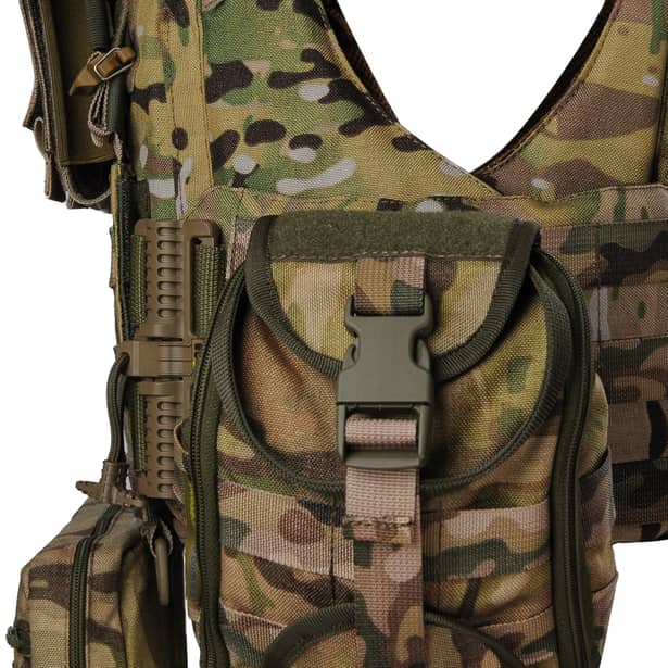 6 - Плитоноска женская Warmor gen.3 FL MAX (for Ladies). С максимальным набором подсумков и защитой шеи 1 класс ДСТУ. Мультикам.