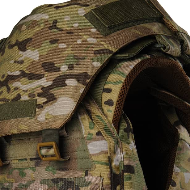 12 - Плитоноска женская Warmor gen.3 FL MAX (for Ladies). С максимальным набором подсумков и защитой шеи 1 класс ДСТУ. Мультикам.