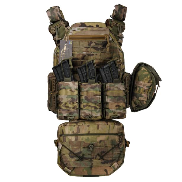 4 - Плитоноска жіноча Warmor gen.3 FL MAX (for Ladies). З максимальним набором підсумків, швидким боковим та верхнім скиданням (без плит). Мультикам.