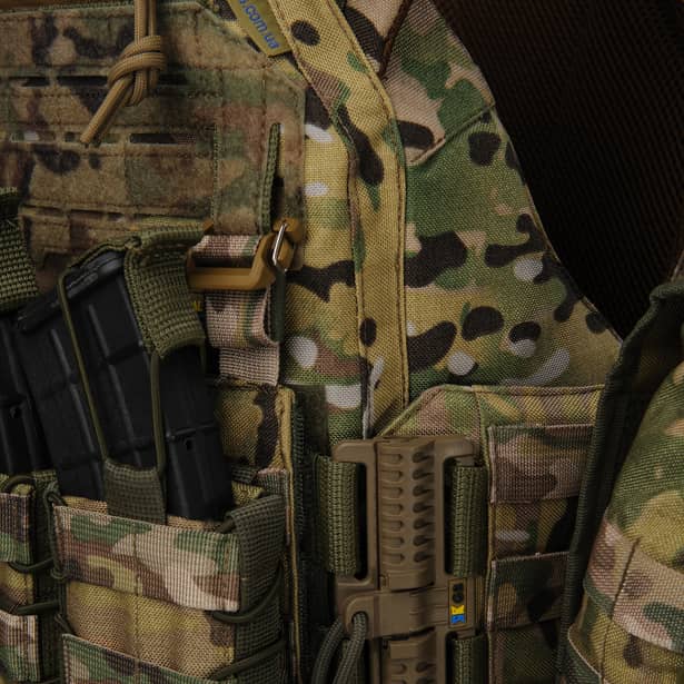 12 - Плитоноска жіноча Warmor gen.3 FL MAX (for Ladies) (без плит). З максимальним набором підсумків, захистом шиї та плечей по 1 класу ДСТУ. Мультикам.