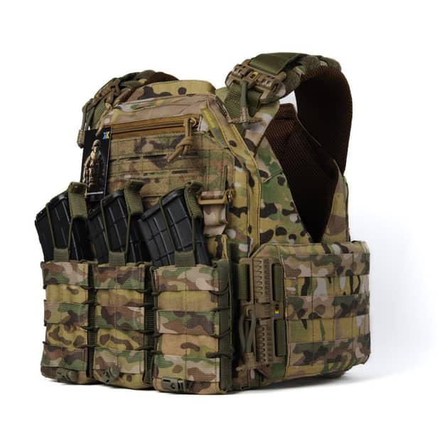 1 - Плитоноска женская Warmor gen.3 FL (for Ladies). С подсумками под магазины АК и быстрым боковым и верхним сбросом (без плит). Мультикам.