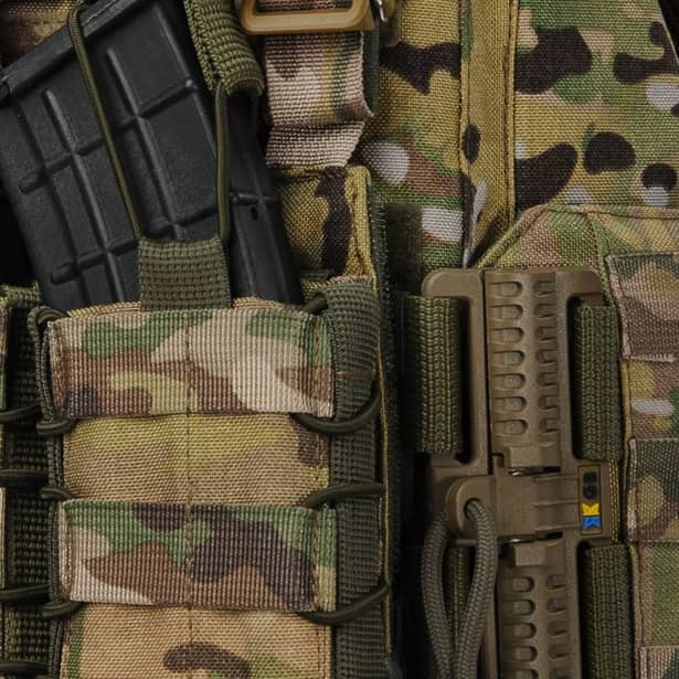 11 - Плитоноска женская Warmor gen.3 FL (for Ladies). С подсумками под магазины АК и быстрым боковым и верхним сбросом (без плит). Мультикам.