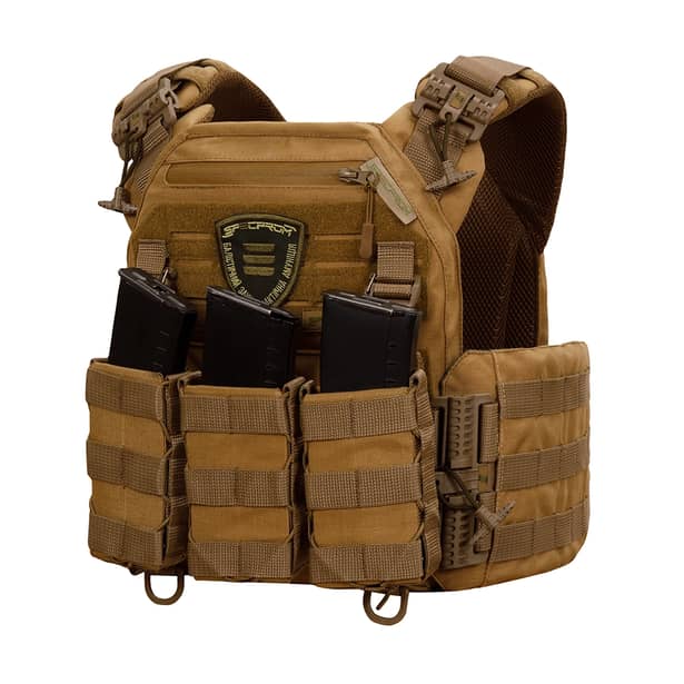 1 - Плитоноска Warmor Gen.3 Pro з системою швидкого скидання. Molle. Колір Койот