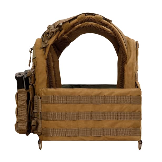 7 - Плитоноска Warmor Gen.3 Pro с системой быстрого сброса. (Комплект 3 подсумки) Molle. Цвет Койот