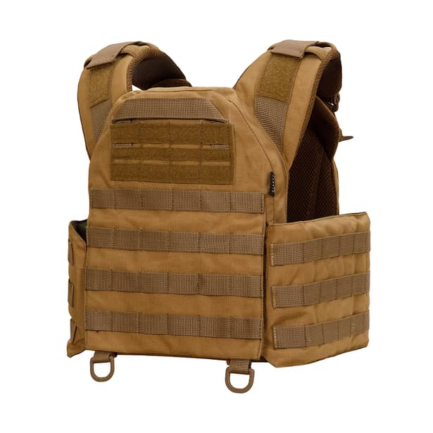 6 - Плитоноска Warmor Gen.3 Pro с системой быстрого сброса. (Комплект 3 подсумки) Molle. Цвет Койот